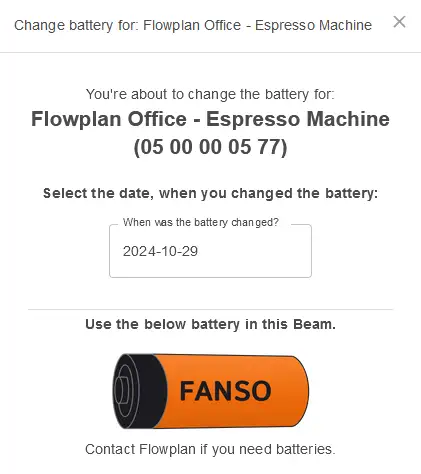This Beam is compatible with a FANSO battery.